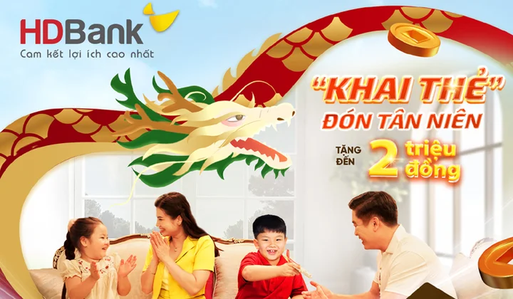 HDBank tung loạt chương trình ưu đãi dành cho thẻ tín dụng dịp Tết Giáp Thìn