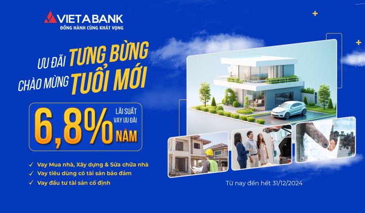 VietABank tung gói 500 tỷ đồng cho khách hàng vay ưu đãi với lãi suất chỉ từ 6,8%/năm