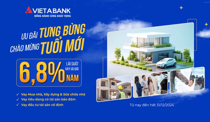 VietABank tung gói 500 tỷ đồng cho khách hàng vay ưu đãi với lãi suất chỉ từ 6,8%/năm