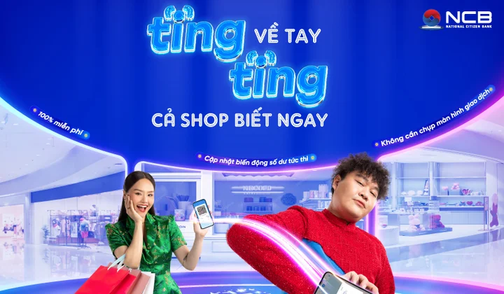 NCB ra mắt tính năng báo có trên ứng dụng NCB iziMobile