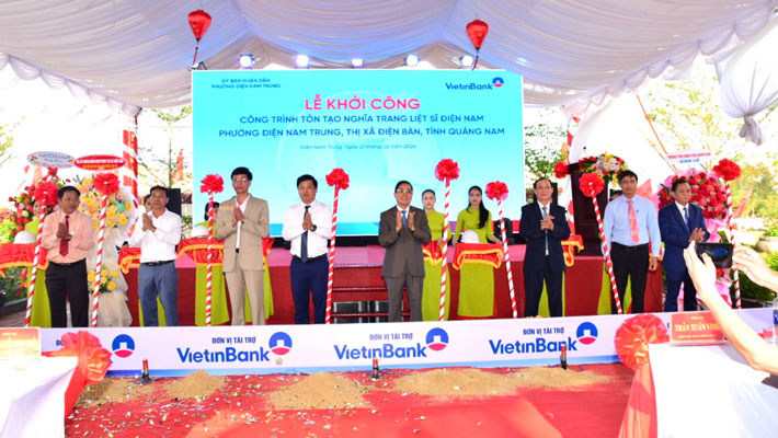 VietinBank tài trợ 5 tỷ đồng tôn tạo Nghĩa trang Liệt sĩ Điện Nam