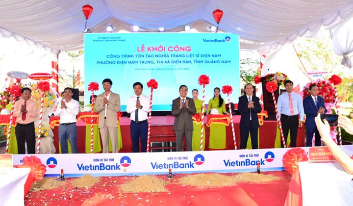VietinBank tài trợ 5 tỷ đồng tôn tạo Nghĩa trang Liệt sĩ Điện Nam