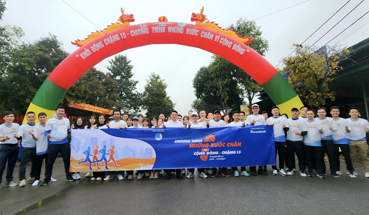 Sacombank phát động chặng 15 giải chạy bộ gây quỹ xây nhà văn hóa cộng đồng