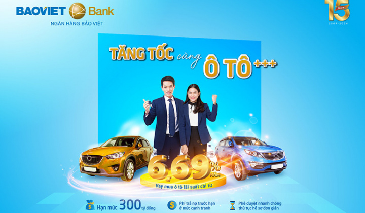 BAOVIET Bank dành 300 tỷ đồng cho doanh nghiệp vay mua ô tô