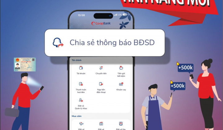 Co-opBank thêm 2 tính năng mới trên ứng dụng Co-opBank Mobile Banking