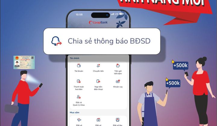 Co-opBank thêm 2 tính năng mới trên ứng dụng Co-opBank Mobile Banking