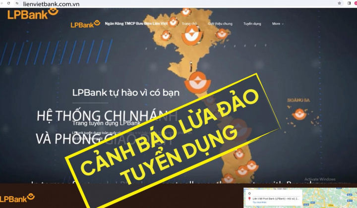 LPBank cảnh báo hành vi mạo danh ngân hàng tuyển nhân sự để lừa đảo