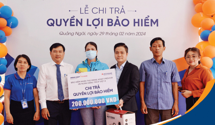 VietABank và Mirae Asset Prévoir chi trả 200 triệu đồng cho khách hàng tại Quảng Ngãi