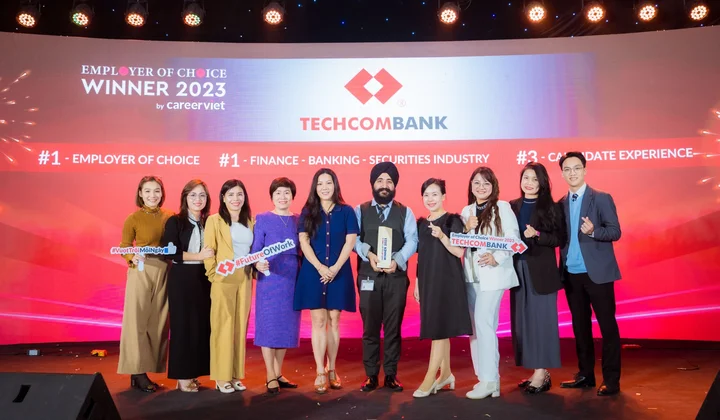 Techcombank dẫn đầu “Top 1 Nhà tuyển dụng được yêu thích nhất” 3 năm liên tiếp