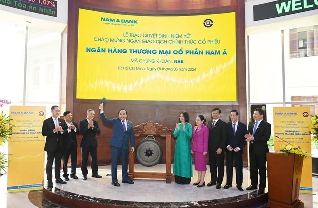 Cổ phiếu của Nam A Bank chính thức niêm yết trên sàn HOSE