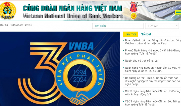 Công đoàn Ngân hàng Việt Nam phối hợp tuyên truyền chuỗi cuộc thi chào mừng 30 năm thành lập Hiệp hội Ngân hàng Việt Nam