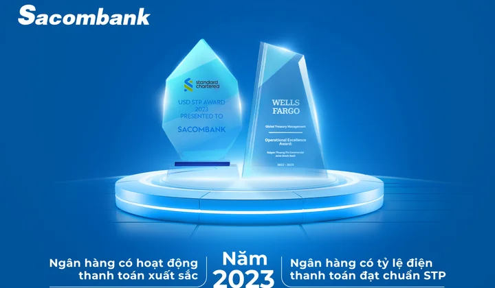 Sacombank liên tiếp nhận giải thưởng quốc tế từ hoạt động thanh toán xuất sắc
