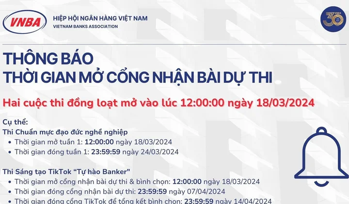 Thông báo thời gian chính thức mở cổng nhận bài dự thi