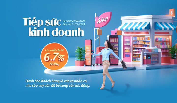 VietABank tiếp sức khách hàng vay bổ sung vốn lưu động với lãi suất từ 6,7%/năm