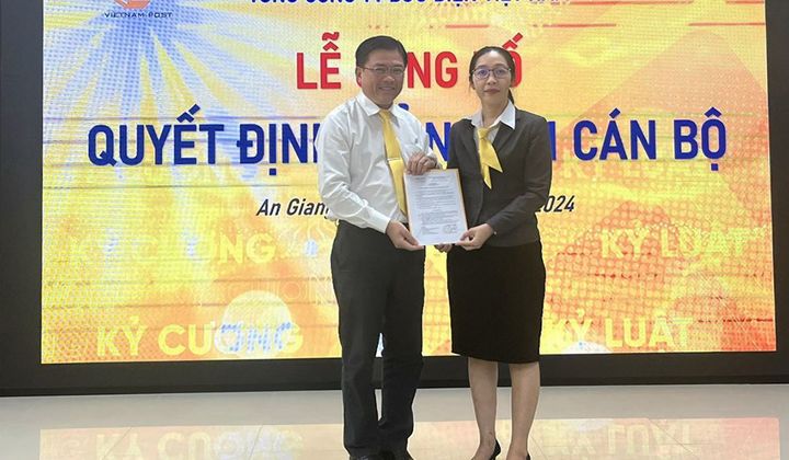 Vietnam Post bổ nhiệm Phó Giám đốc Bưu điện tỉnh An Giang