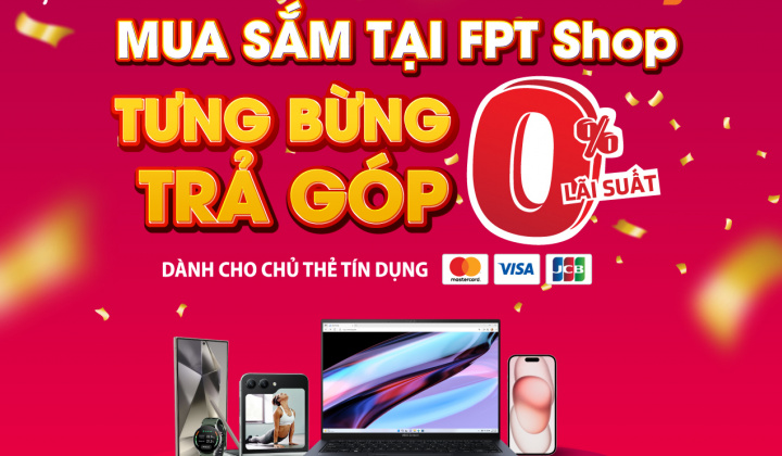 Payoo hỗ trợ khách mua hàng trả góp 0% lãi suất tại FPT Shop