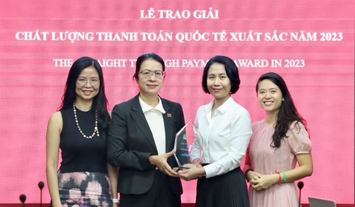 Agribank đạt giải chất lượng thanh toán xuất sắc năm 2023 của Standard Chartered