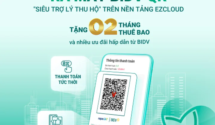 BIDV ra mắt dịch vụ thu hộ qua QR trên ezCloud - BIDV QR