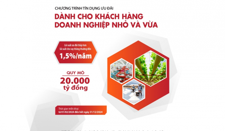 Agribank thêm 35.000 tỷ đồng vốn tín dụng ưu đãi hỗ trợ nền kinh tế