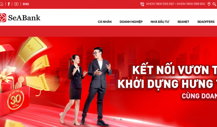 SeABank tìm đối tác xây dựng website mới cho ngân hàng