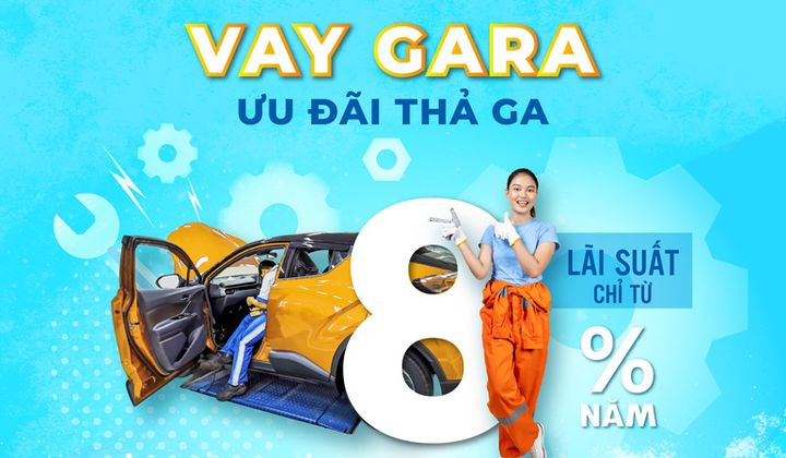 BAOVIET Bank cho Gara sửa chữa ô tô vay ưu đãi lãi suất chỉ từ 8%/năm