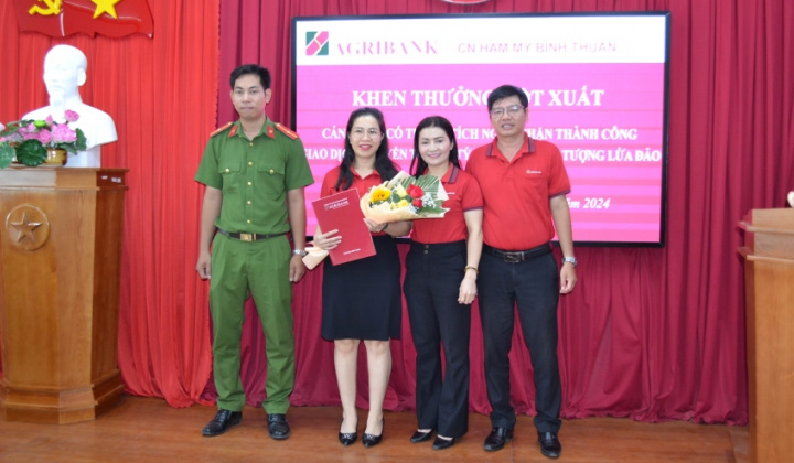 Cán bộ Agribank tích cực ngăn chặn tội phạm lừa đảo công nghệ cao, bảo toàn tài sản cho khách hàng