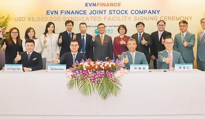 EVNFinance nhận gói vay 65 triệu USD từ 06 ngân hàng lớn của Đài Loan