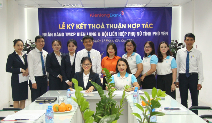 Lễ ký kết thỏa thuận hợp tác giữa Hội LHPN tỉnh với KienLongbank Phú Yên