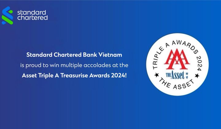 Standard Chartered giành nhiều giải thưởng tại The Asset Triple A Treasurise Awards 2024