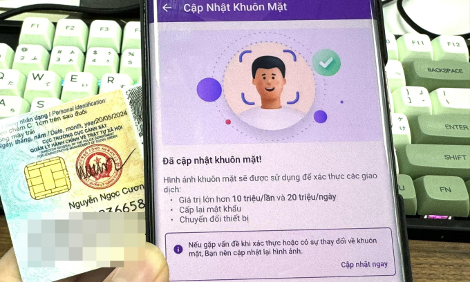 Từ 01/7 chuyển tiền trực tuyến từ 10 triệu đồng phải xác thực vân tay, khuôn mặt