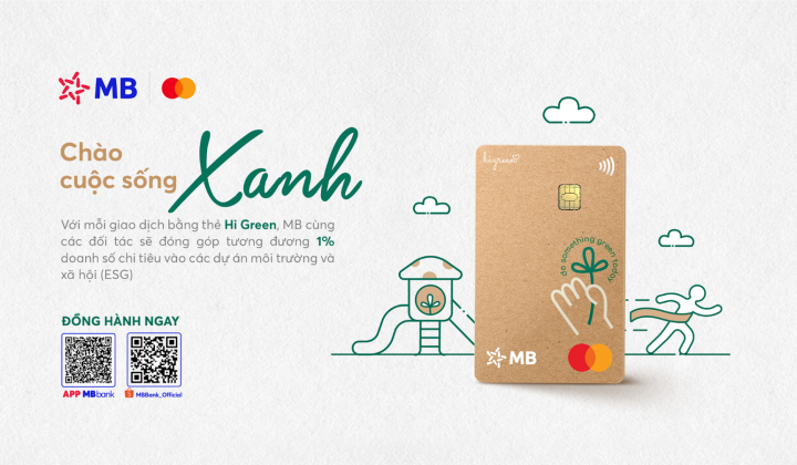MB Mastercard Hi Green - Thẻ ngân hàng xanh vì tương lai bền vững