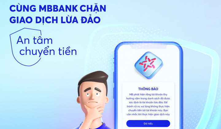 MB thêm tính năng nhận diện tài khoản lừa đảo khi chuyển tiền