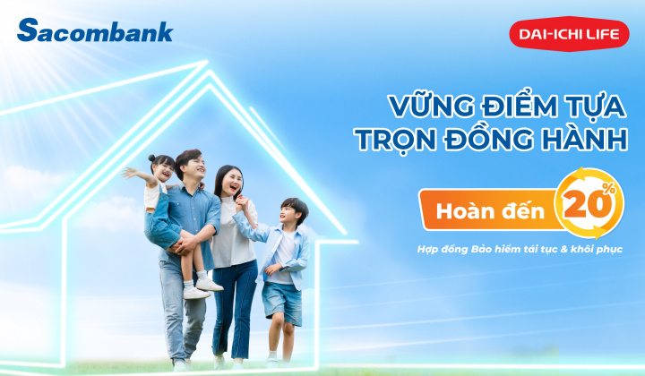 Sacombank dành hơn 5 tỷ đồng hoàn phí cho khách mua bảo hiểm
