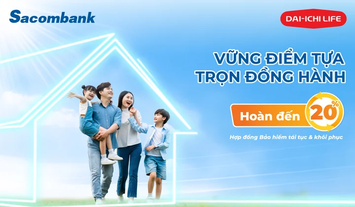 Sacombank dành hơn 5 tỷ đồng hoàn phí cho khách mua bảo hiểm