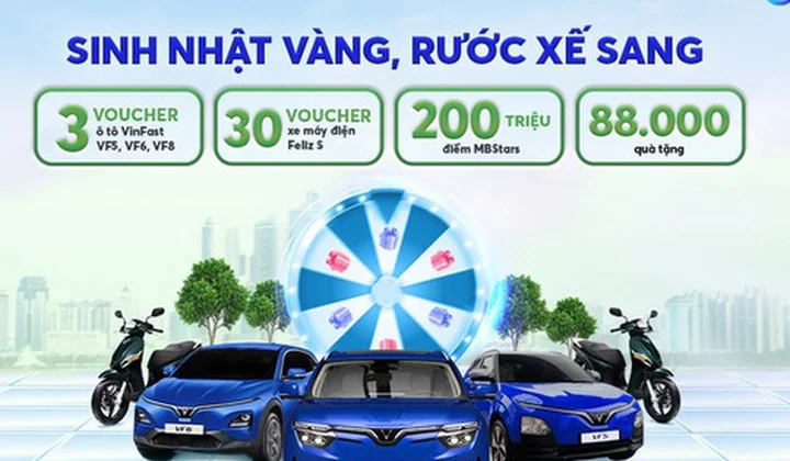 MB triển khai chương trình gửi tiền “Sinh nhật vàng – Rước xế sang”