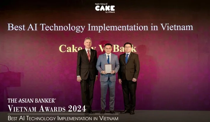 Ngân hàng số Cake nhận giải thưởng Ngân hàng AI tốt nhất của The Asian Banker