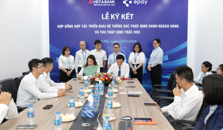 VietABank hợp tác với EPAY triển khai xác thực định danh khách hàng và thu thập sinh trắc học
