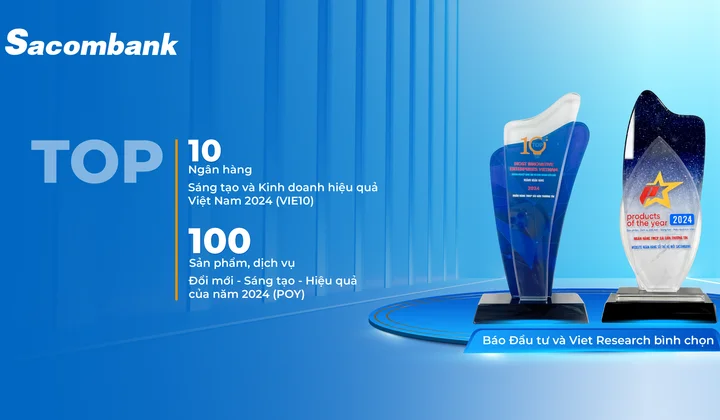 Sacombank được bình chọn là ngân hàng sáng tạo và kinh doanh hiệu quả