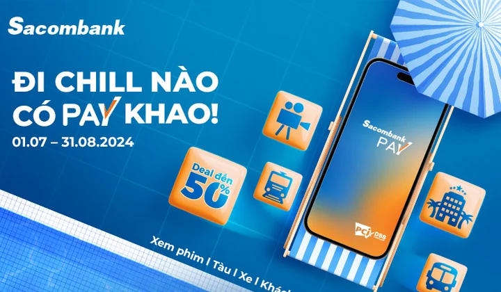 Sacombank hoàn tiền cho khách chi tiêu qua Sacombank Pay
