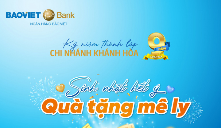 BAOVIET Bank Khánh Hòa tặng quà khách hàng gửi tiết kiệm
