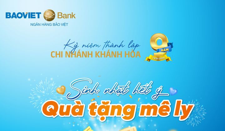 BAOVIET Bank Khánh Hòa tặng quà khách hàng gửi tiết kiệm