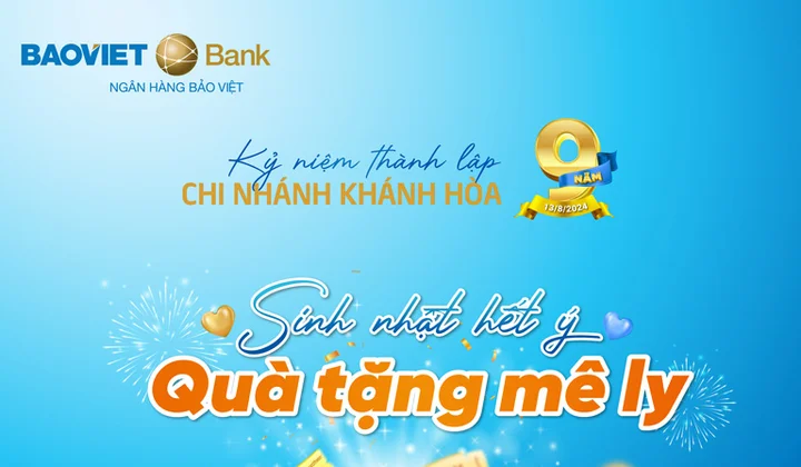 BAOVIET Bank Khánh Hòa tặng quà khách hàng gửi tiết kiệm