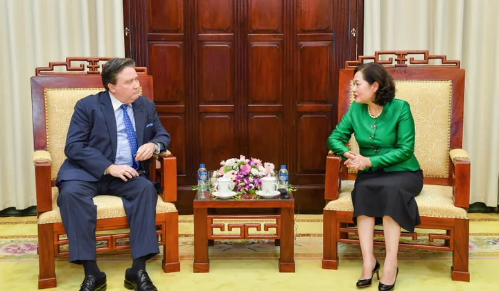 Thống đốc Nguyễn Thị Hồng tiếp Đại sứ Đặc mệnh Toàn quyền Hoa Kỳ tại Việt Nam