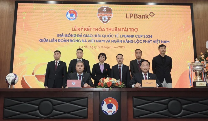 LPBank là nhà tài trợ chính giải bóng đá giao hữu quốc tế