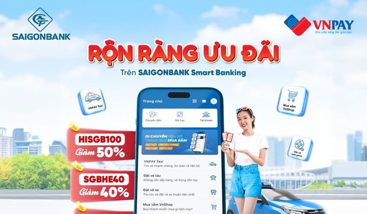 SaiGonBank Smart Banking ưu đãi cho khách hàng