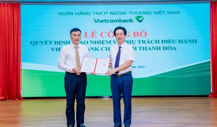 Vietcombank giao phụ trách điều hành chi nhánh Thanh Hóa và Trung tâm tài trợ thương mại