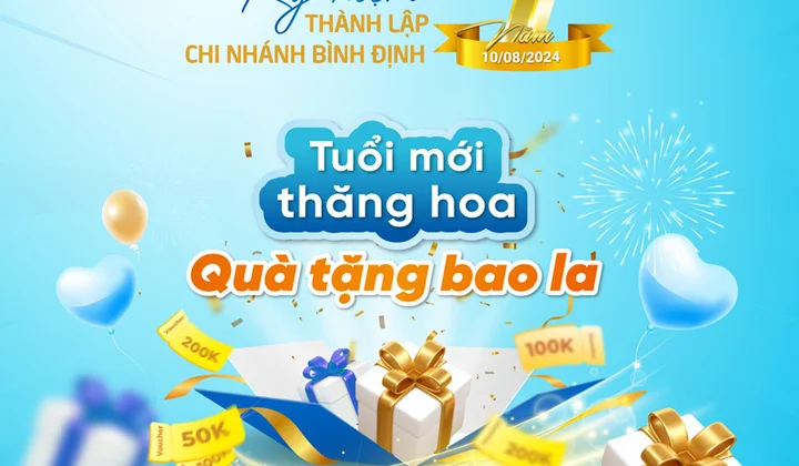 BAOVIET Bank Bình Định tặng voucher trị giá tới 200k cho khách hàng