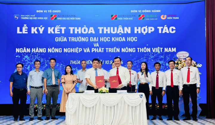 Hệ sinh thái Agribank và trường Đại học Khoa học - Đại học Huế ký thỏa thuận hợp tác