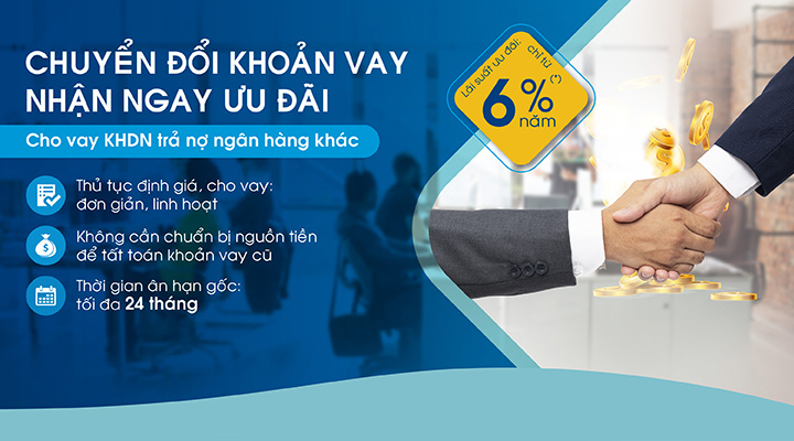 OceanBank cho khách vay trả nợ ngân hàng khác với lãi suất chỉ từ 6%/năm