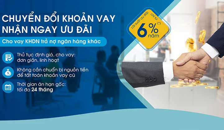 OceanBank cho khách vay trả nợ ngân hàng khác với lãi suất chỉ từ 6%/năm